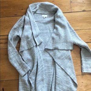 grey cardigan